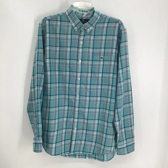 Vineyard Vines Slim-Fit Tucker Shirt Long Sleeve Button-Down Casal Size Large - Picture 1 of 5